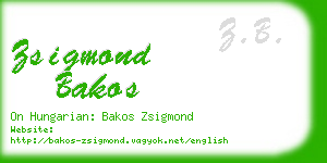 zsigmond bakos business card